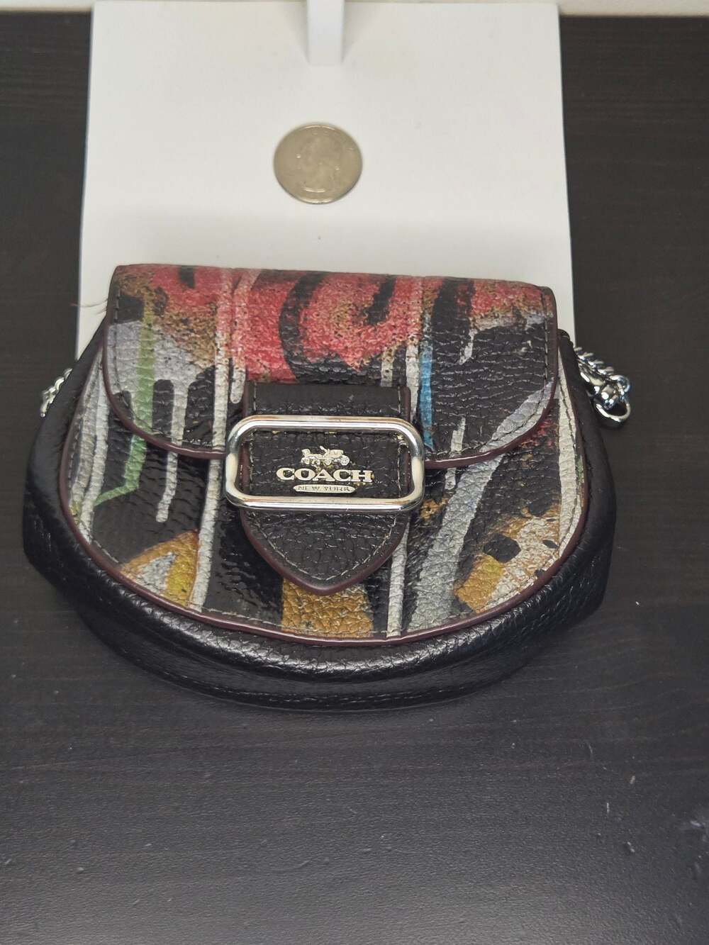 Coach X Mint & Serf Morgan Card Case On A Chain Bag